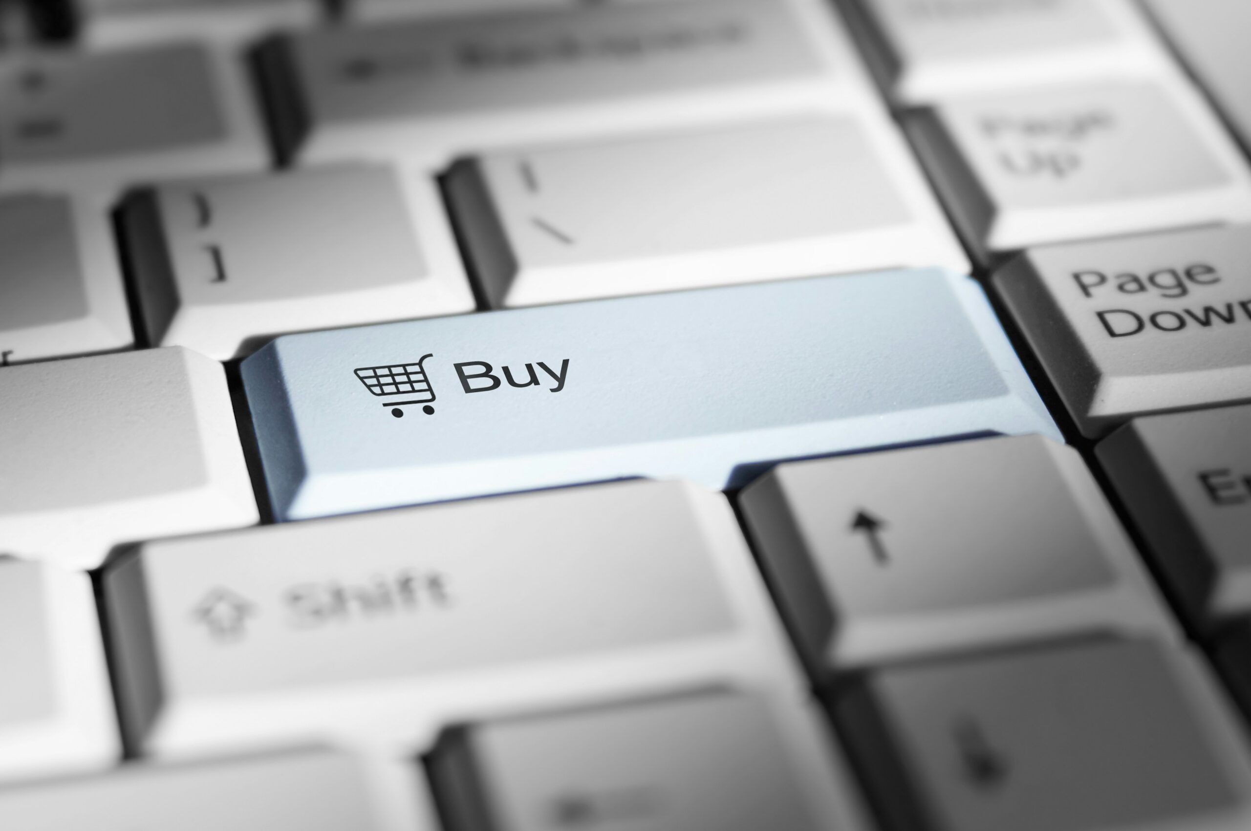 E-commerce website on laptop